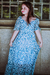 Vestido longo chiffon coração