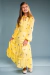 Vestido bordado girassol camponesa