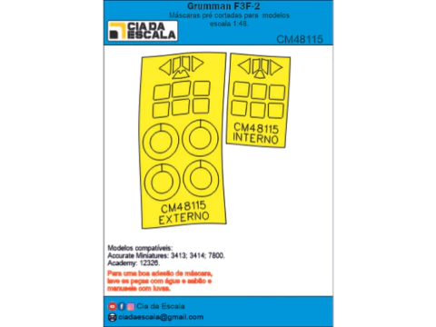 Máscara | Grumman F3F-2 1/48 | CM48115