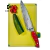 Imagen de Combo Set De 4 Tablas De Cocina + Set Cuchillos x 14 Color ROJO