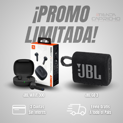 COMBO JBL- Auriculares JBL Wave + Parlante GO 3 de Regalo