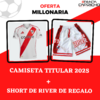 Camiseta De River Titular + Short Potrero De River De Regalo