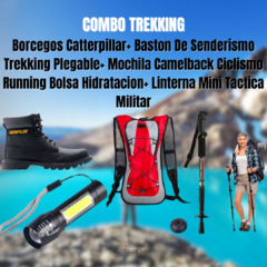 COMBO TREKKING - Borcegos Catterpillar+ Baston De Senderismo Trekking Plegable+ Mochila de Hidratacion+ Linterna Mini Tactica Militar - comprar online