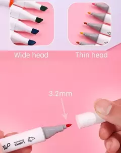 Marcadores Doble Punta Weibo Twin Marker 12PCS en internet