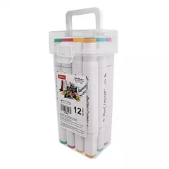 Marcadores Doble Punta Weibo Twin Marker 12PCS