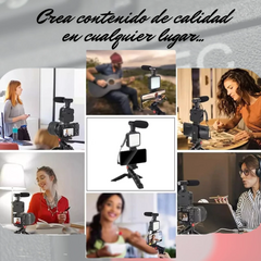 KIT DE STREAMING | Micrófono + Luz LED + Trípode - tienda online