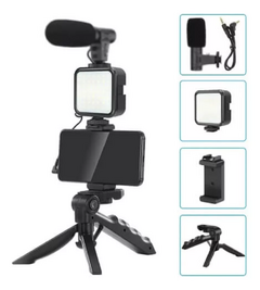 KIT DE STREAMING | Micrófono + Luz LED + Trípode