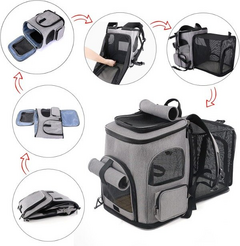 Mochila Transportadora Expansible Para Mascotas