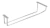 Portacopas simple recto cromado Hafele de 340 mm. de largo - comprar online