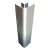 Perfil esquinero de 100 mm para zócalo de aluminio