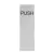 Placa "PUSH" de acero inoxidable 300 x 100 mm.