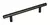 Manija barral negra de 192 mm. para mueble - comprar online