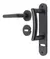 Juego de manijón y media manija de acero inox. negro para puerta exterior