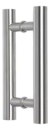 Barral Doble Para Puerta 50 Cm Acero Inox Brillante - comprar online