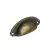 Cubeta media luna en bronce viejo para mueble
