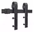 Sistema deslizante Granero Reforzado negro de 1.5 mts. de largo para puertas corredizas de madera - Herrajes San Martin
