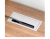 Pasacable rectangular de plástico blanco con cepillo