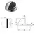Tope de piso para puerta semiesfera en inoxidable - comprar online