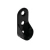 Soporte lateral para caño oval negro - comprar online