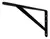 Escuadra SEMI negra de 29 cm. para colgar estantes - comprar online