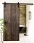 Sistema deslizante Granero liviano negro de 2.00 mts. de largo para puertas corredizas de madera - Herrajes San Martin