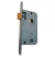Cerradura Kallay 505 para puertas de baño frente redondo acero inox.