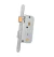 Cerradura Kallay 506 para puertas de baño frente redondo acero inox.