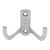 Percha doble para pared satinada