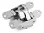 Bisagra Invisible Oculta derecha 110x30 Mm. 65 Kg