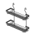 Estante especiero negro doble chico para colgar en caño de cocina - comprar online