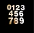 Números de aluminio del "0" al "9" para atornillar