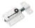 Pasador Con Traba Y Resorte En Hierro blanco Para Puerta 58x40 mm.