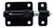 Pasador Con Traba Y Resorte En Hierro Negro Para Puerta 46x38 mm.