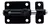 Pasador Con Traba Y Resorte En Hierro Negro Para Puerta 58x40 mm.