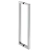 Barral Carlo LT Simple de Acero inoxidable 465 mm para puerta de vidrio y madera
