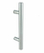 Barral Paul Simple de Acero inoxidable 450 mm para puerta de vidrio y madera - comprar online