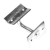 Soporte niquelado curvo de aplicar para baranda de escalera - comprar online