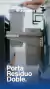 Cesto de basura extaíble Unihopper doble de 60 litros de fijación a puerta - Herrajes San Martin