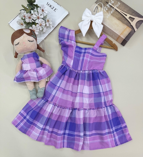 Vestido Roxo com Roupa Boneca