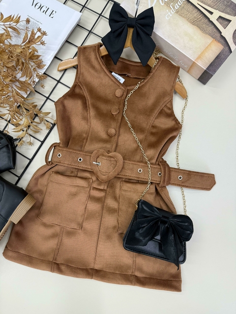 Vestido Carol Preto e Caramelo - comprar online