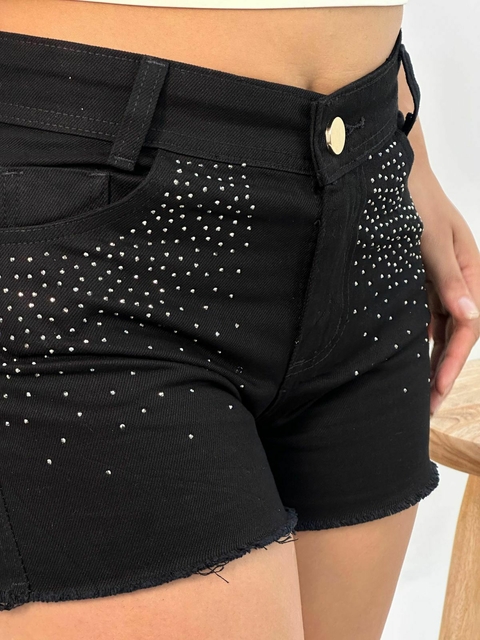 Short Jeans Preto Juvenil