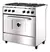 Cocina Industrial Morelli Saho 5 Hornallas Kuma 820 Puerta Visor en internet