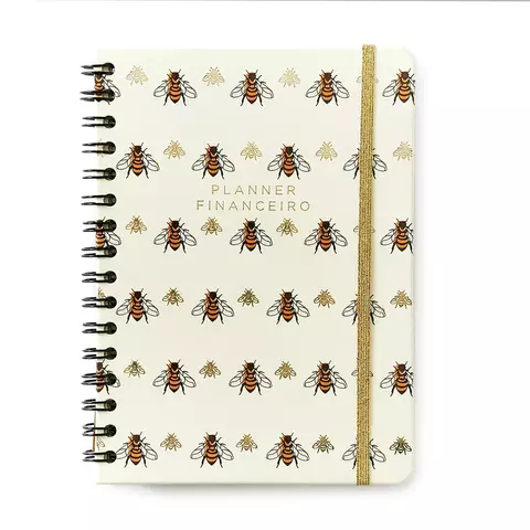 PLANNER PERMANENTE WIRE-O MELISSA FINANCEIRO FAVO DE ABELHAS