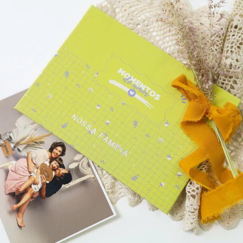 ÁLBUM AUTOCOLANTE SANFONADO 10X15 - MOSTARDA CAFUNÉ