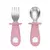 Colher e garfo em metal e silicone - comprar online