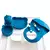 Colher e garfo em metal e silicone - Viva Kids Shop