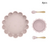 Kit Cat em silicone - 4 peças - Introdução alimentar - Rosa Claro