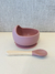 Kit bowl de silicone + colher de silicone – Introdução alimentar