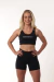 Top Fitness Feminino Preto Sport Poliamida - comprar online