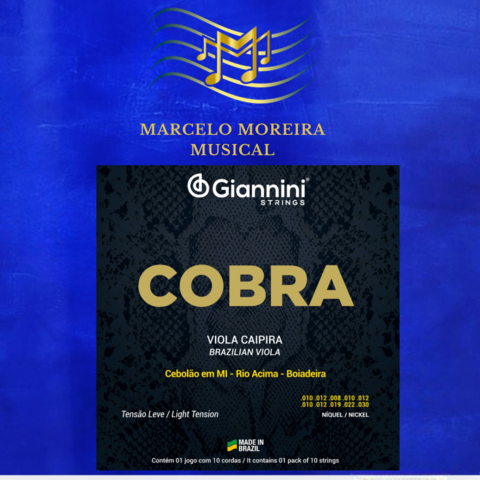 CORDA PARA VIOLA CAIPIRA GIANNINI COBRA TENSAO LEVE